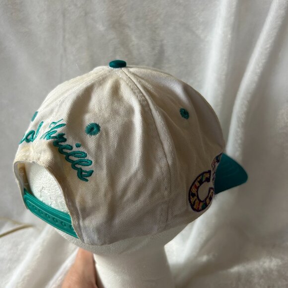 Cedar Point Amusement Park Adjustable Hat VINTAGE Turquoise White Embroidered - Picture 6 of 8